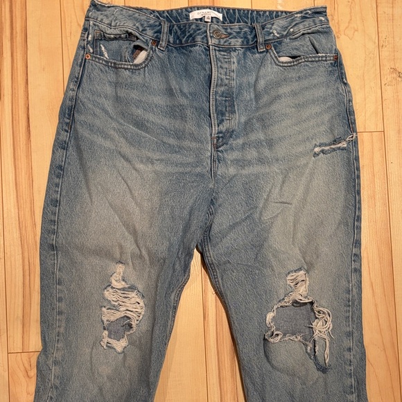 Dynamite- Distressed Blue Jeans - Picture 2 of 5